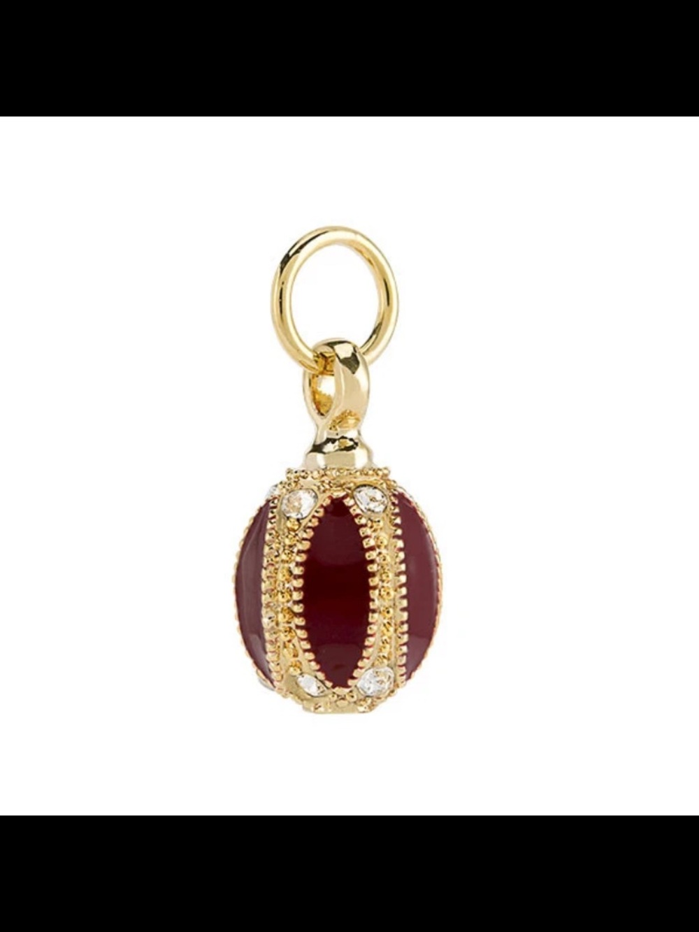 Origami Owl 2018 Gold and Red/Burgundy Holiday Ornament Pendant